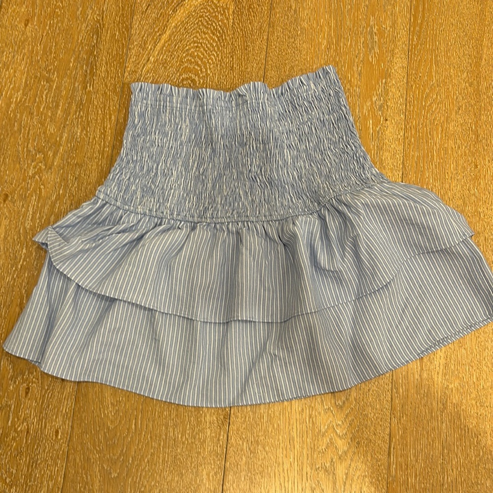 Pookie & Sebastian smocked mini skirt